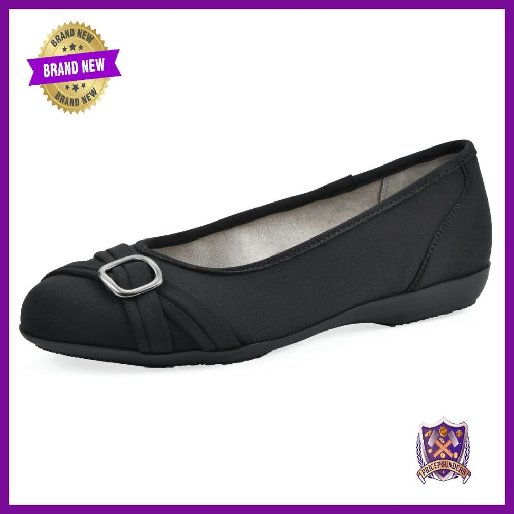 Cushioned Ballet Flats With Crisscross Metal Bit Design